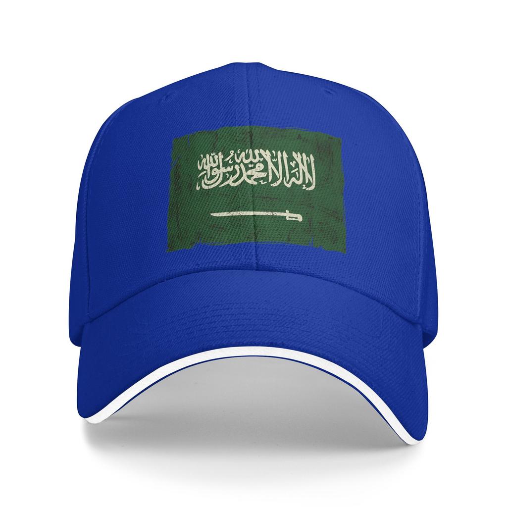 Vintage Saudi-Arabien Flagge Lässige Baseballkappe Jagd Camping Trucker-Hut Sommer Sonnenschutz Baseballkappen