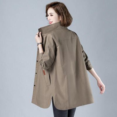 Plus Size Plus Size Women's Coat Medium Length Casual Turn-down Collar Autumn Winter Slimming Faionable Outerwear
