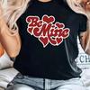 Be Mine Hearts Valentine's Day Women's T-Shirt - Soft, Breathable, Casual Round Neck Short Sleeve Top for Summer Daily Wear