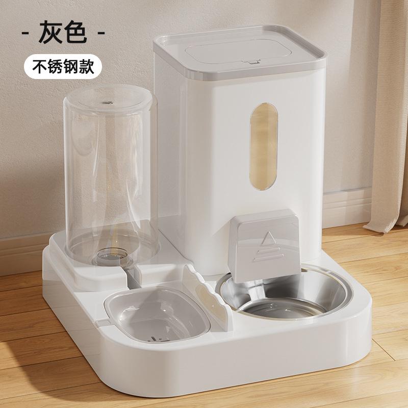 Automatic Pet Feeder Water Bowl 2 In 1 Cat Dog Food Dispenser Gravity Drinking Station Easy Clean Design For Small Pets