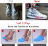 2PC Silicone Shoe Covers Waterproof Reusable Wear-resistant Anti-Slip for Outdoor Rainy Day Unisex Overshoes Weather Accessories