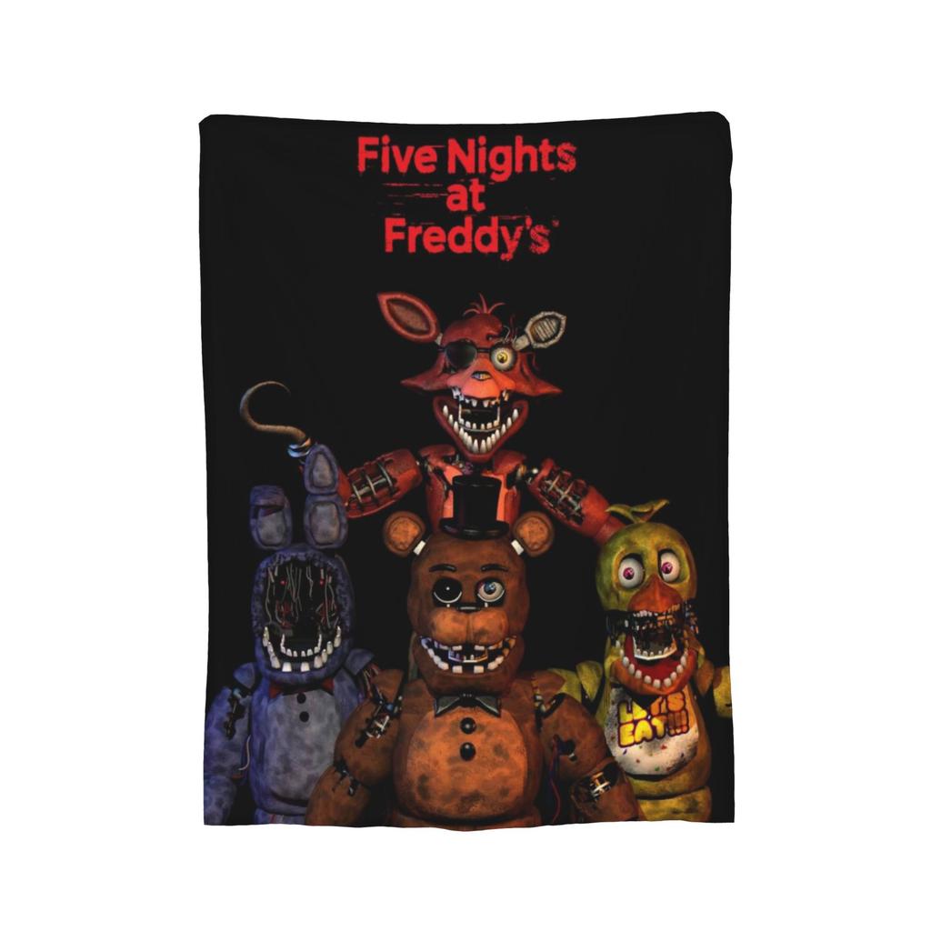 Super Soft FNAF At Freddys Throw Blanket Premium Fleece Flannel Lightweight Bed Blanket Cozy Plush Blankets All Season Use