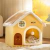 Cat House Activity Center Small Pet Shelter Washable Thickened Cushion Playing Hut Winter Cave