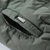 Mens Padded Down Jacket Coat Warm Zipper Hooded Thicken Coats Casual Solid Color Overcoat