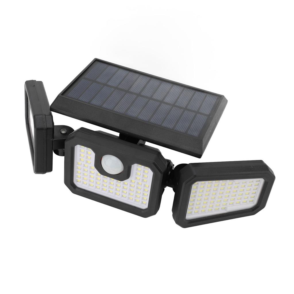 Outdoor Solar Wall Light with Motion Sensor Remote Control Foldable IP65 Waterproof 210LEDs Security Light 3 Lighting