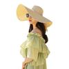 Summer Wide-Brim Sunshade Travel Beach Hat for Women, Bowknot Straw Hat, Sun Protection, Foldable Summer Sun Hat for the Beach