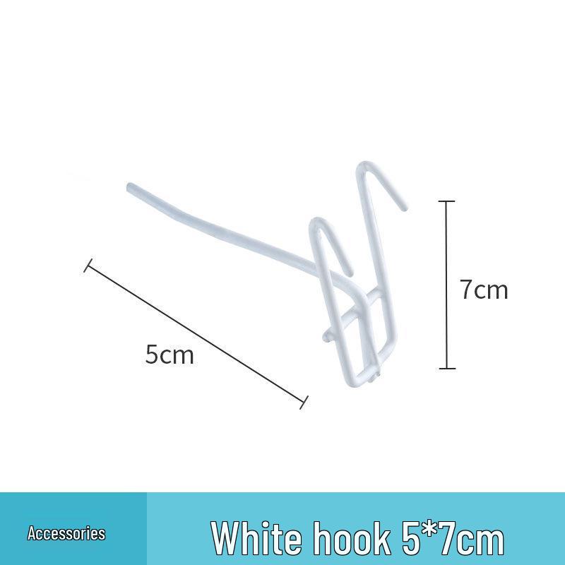 White Wire Mesh Grid Display Rack for Photos & Storage