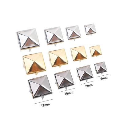 Releasable Spikes Spots Nailhead Pyramid Shape Quality Garment Supplies DIY Studs Sewing Decor Square Rivets