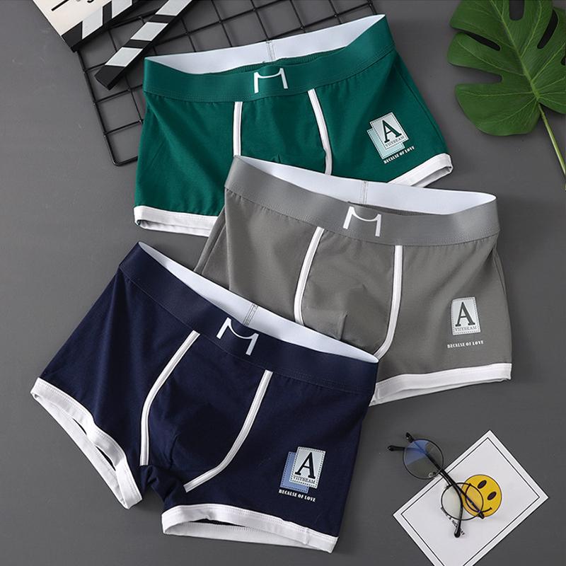 1/3 PCS Men's Panties  Underwear Boxers Briefs Mens Fashion  Boxershorts Trends Youth Personality Underpants