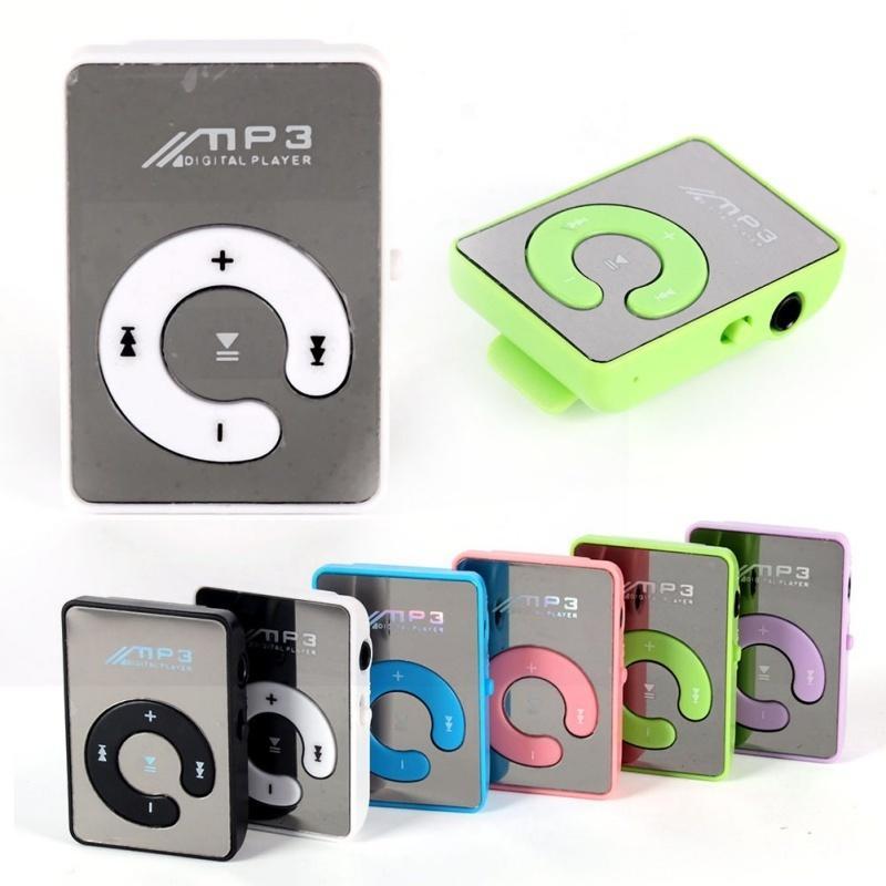 Mirror Mini Clip Portable USB Digital MP3 Music Player Support 8GB TF Card