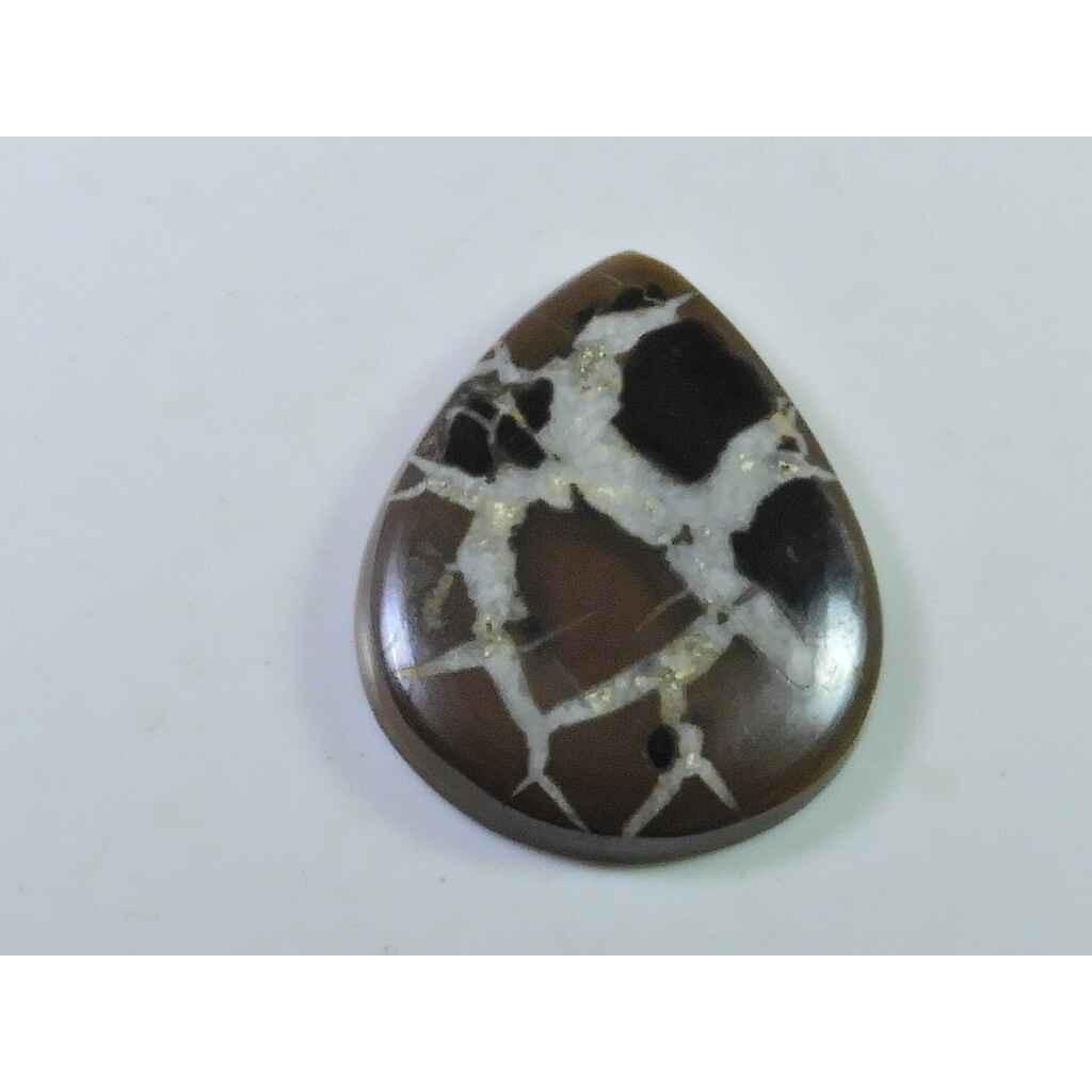 

34Cts Natural Septarian Gronate Pear Crystal Cabochon Loose Gemstone 27X33MM SK-2322