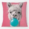 Fashion Chic Floral Animals Posters Cushion Cover Tiger Leopard Highland Cow Cockatoo Cat Dog Print Pillow Case