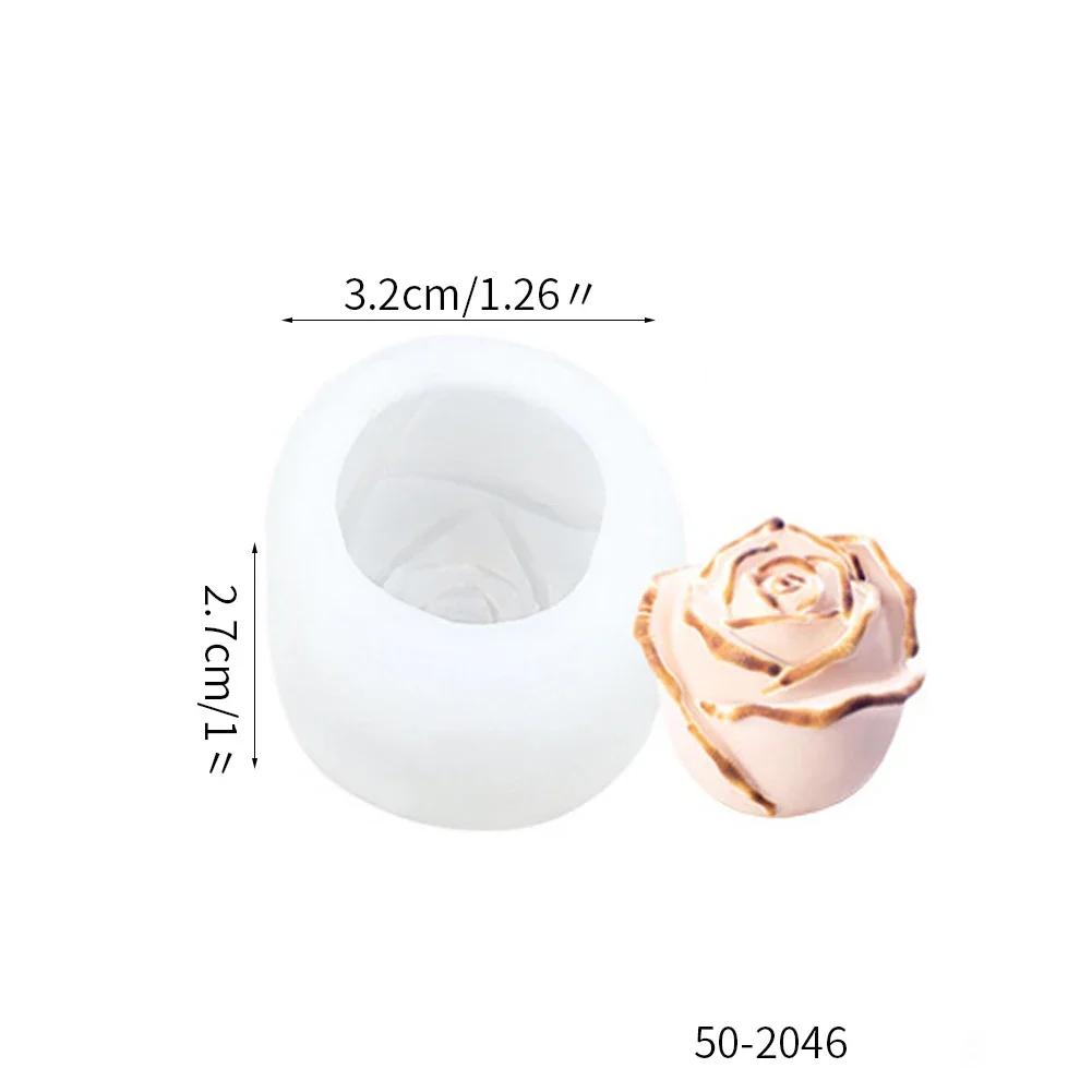 DIY Handmade Soap Aromatherapy Candle Mold Rose Silicone Ice Hockey Moulds 3D Plaster Resin Silicone Molds Form for Candles Arts