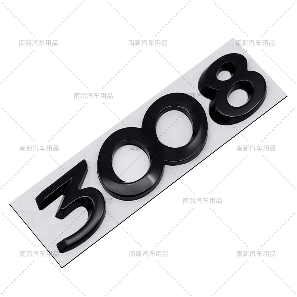 3D Car Sticker Rear Trunk Badge For Peugeot 206 207 301 307 308 408 508 2008 YTWY3 3008 4008 5008 Letters Replace Emblem Accessories