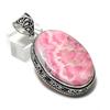 Natural Rhodochrosite Gemstone 925 Sterling Silver Jewelry Pendant 2.25" ETC-14265