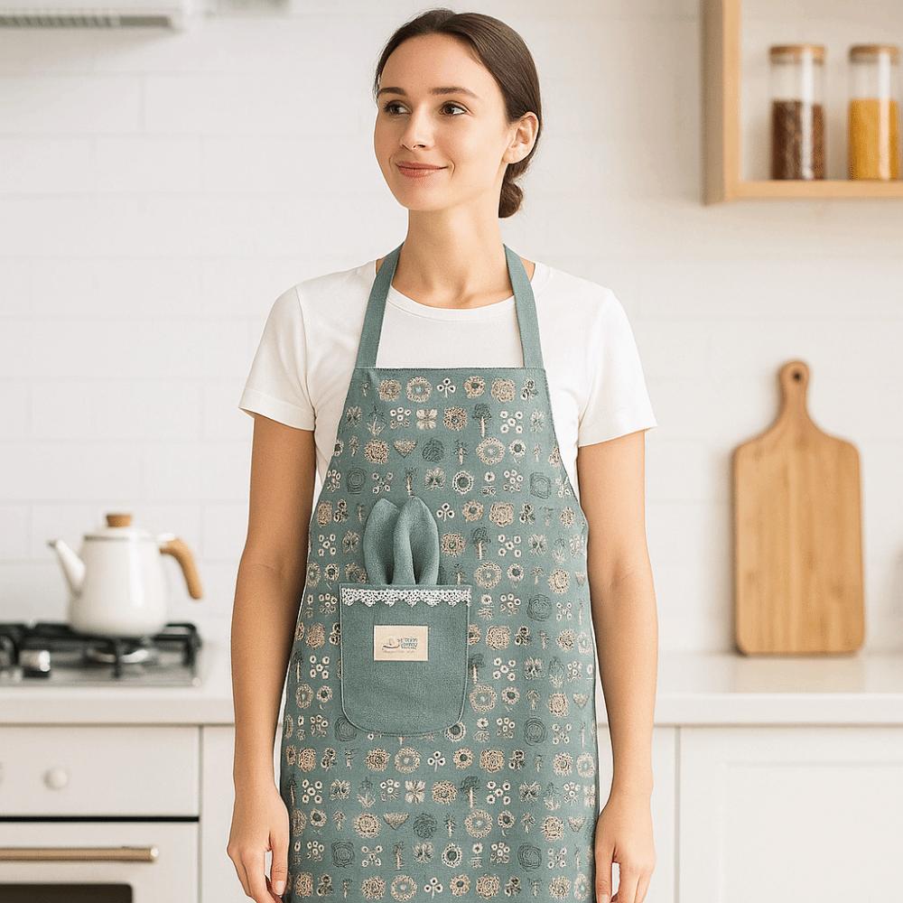 2 Stück Schützende Langarm-Schürze Atmungsaktives Latzkleid Arbeitskleid Küche Kochschürze Backen