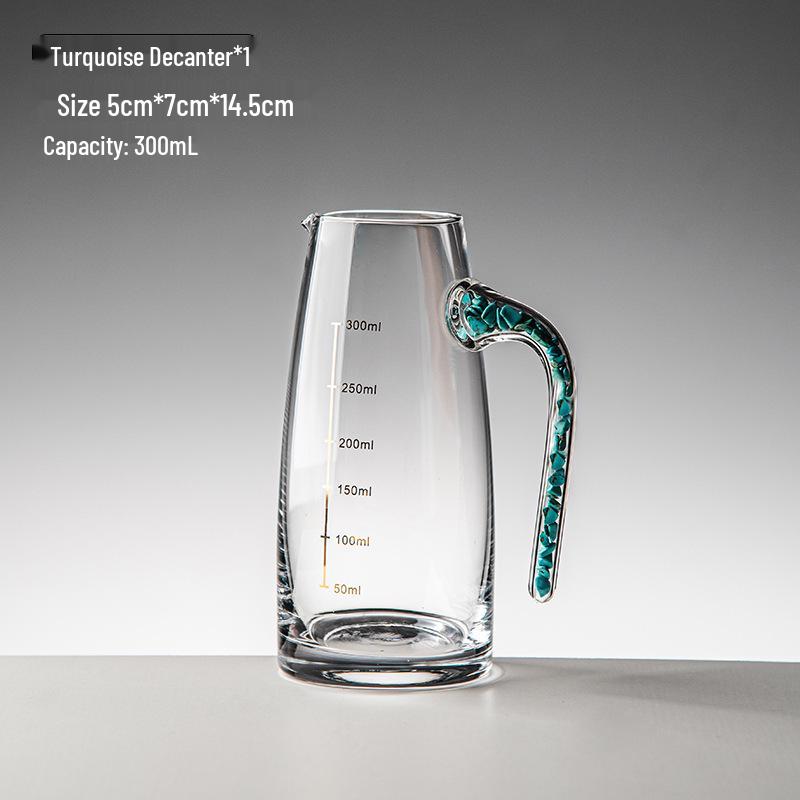 Gold Leaf Crystal Shot Glass - Diamond Surface Liquor Cup & Decanter.