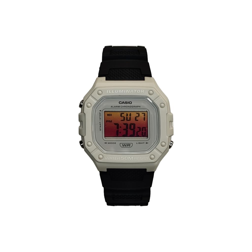 CASIO Unisex DIGITAL Series Orange Watch W-218HC-8AV(Watch3--)