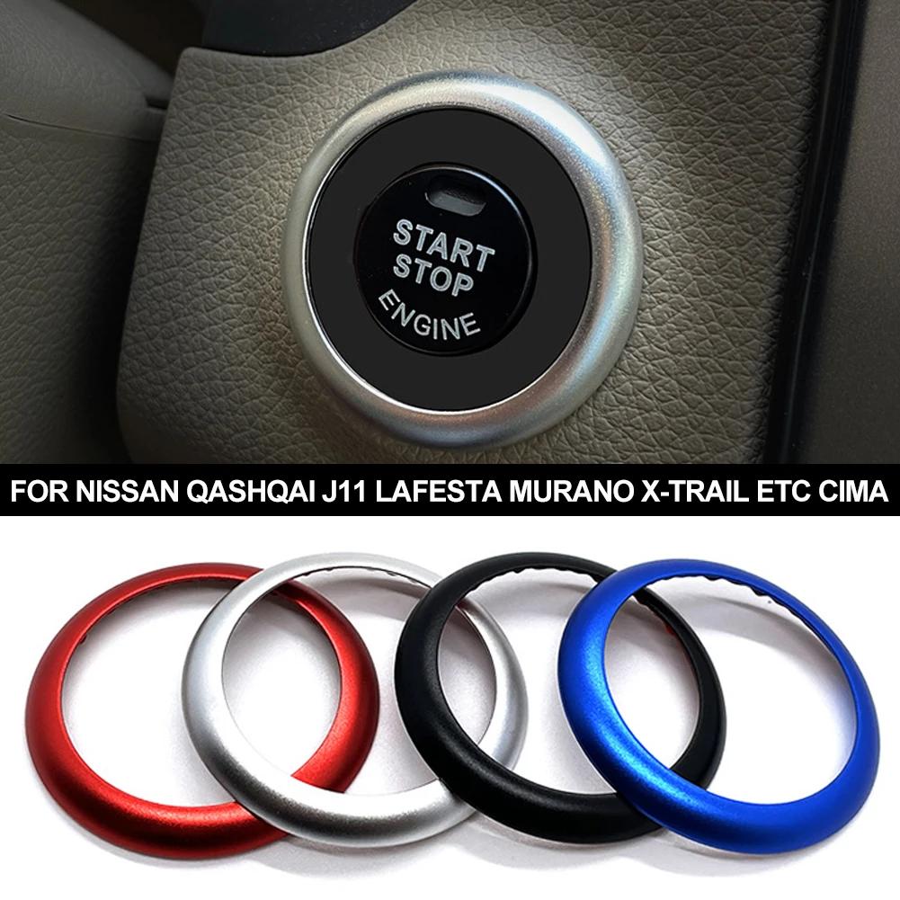 Car Engine Start Stop Decoration Ring Sticker Auto Interior Accessories For Nissan Qashqai J11 Lafesta Murano X-Trail Etc Cima