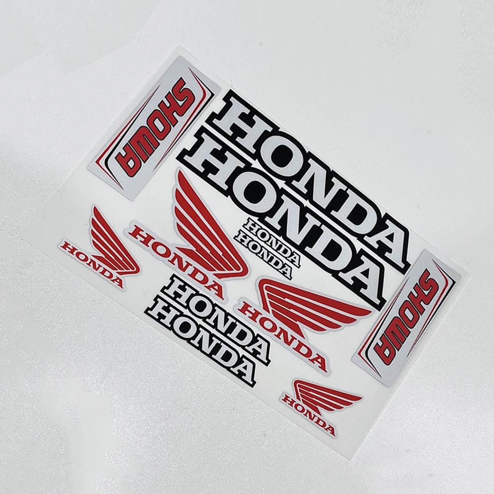 

Suitable for Honda Motorcycle Creative Stickers Waterproof Helmet Stickers Reflective HONDA Racing Wings Logo Fuel Tank Decals