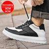 6cm 8cm Platform Leather Height Increasing Elevator Shoes Men Height Increase Shoes Male Sneakers Sport Casual Shoes Lift Height