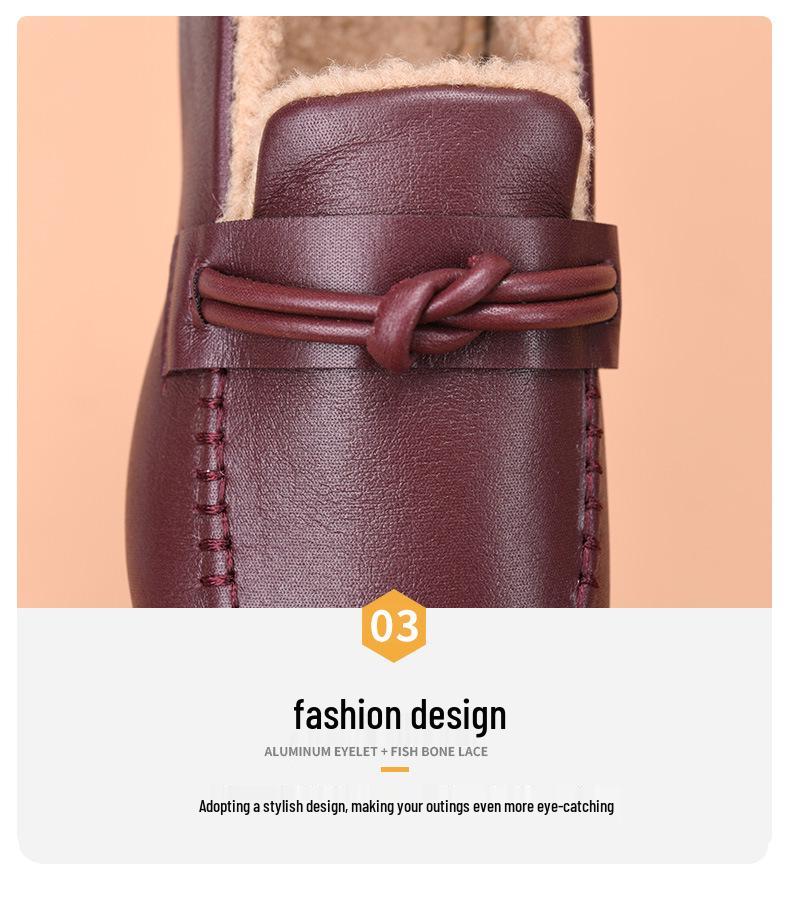Autumn/Winter 2024 Soft Leather Slip-On Moccasins for Women