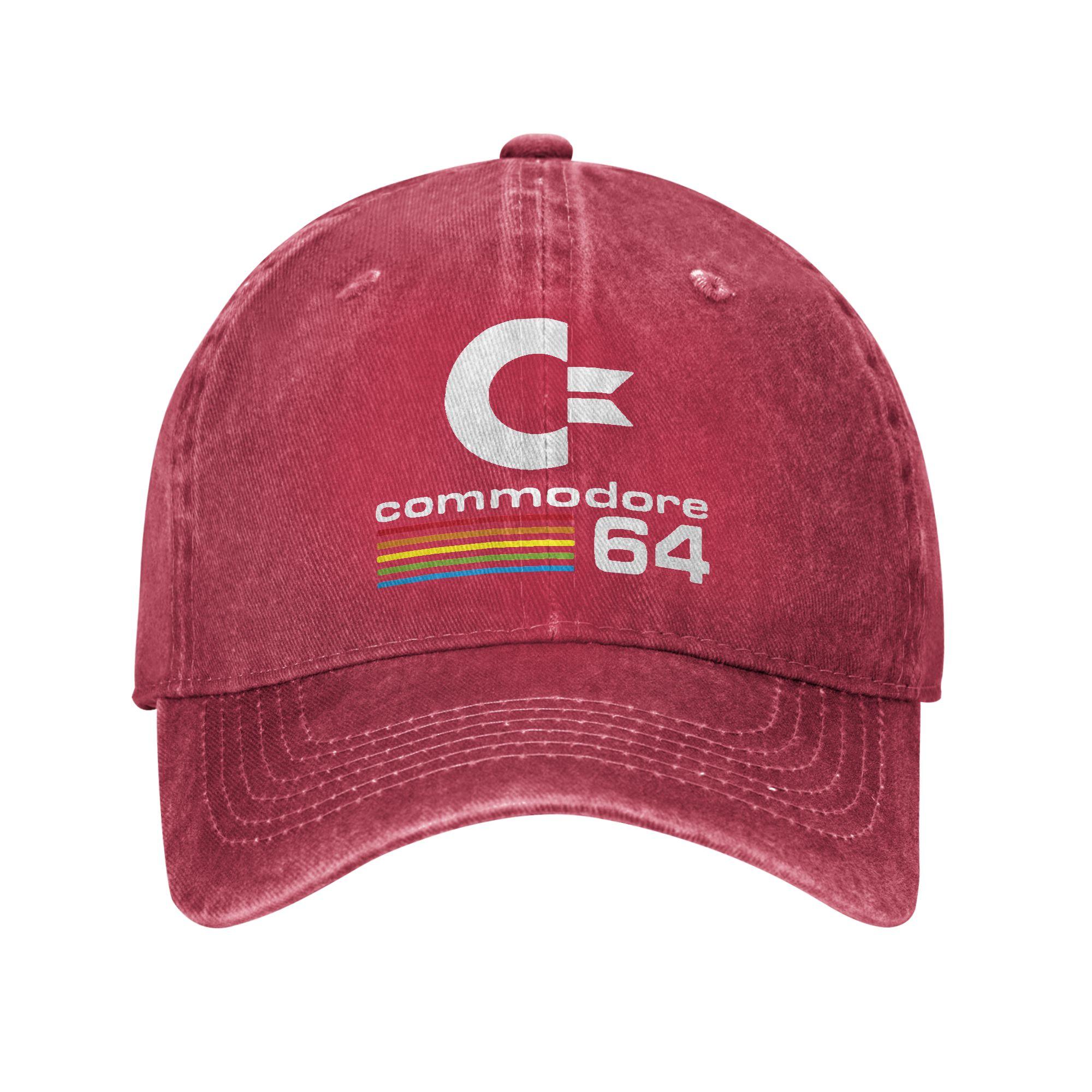 Commodore Unisex Baseball Caps Distressed Denim Hats Cap Casual Outdoor Summer Unstructured Soft Sun Cap One Size