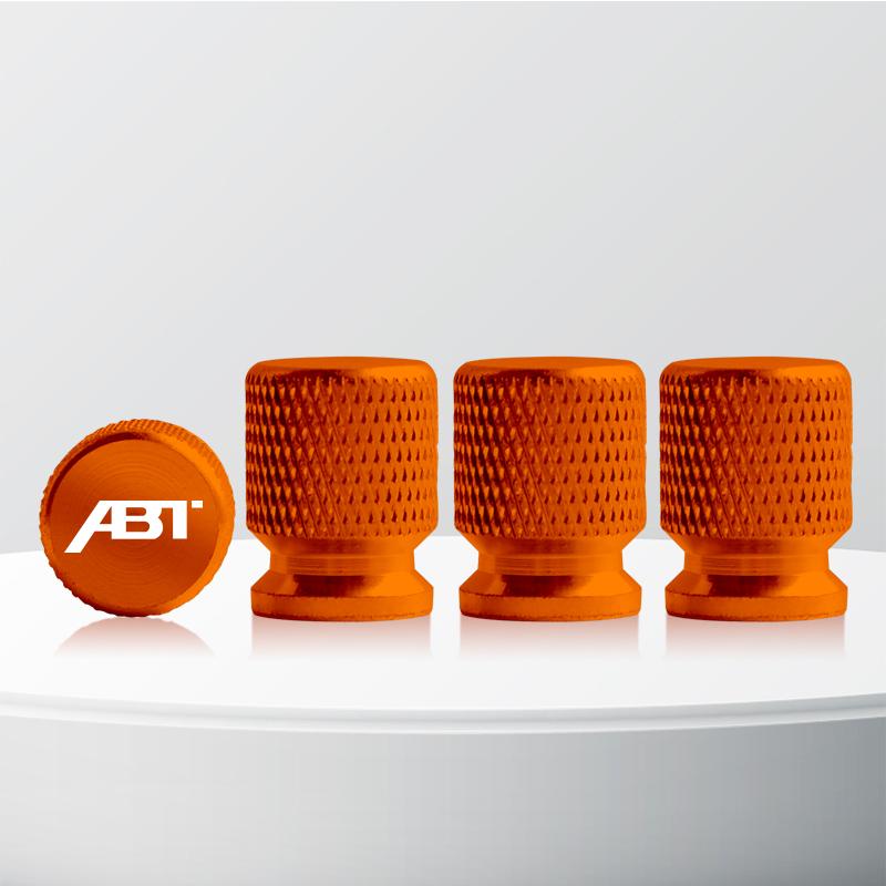 Aluminum ABT Logo Car Wheel Tire Valve Stem Caps Tyre Valve Covers For Skoda Seat Cupra TTRS RS5 RS4 A4 A5 Q3 Q5 Golf Polo 4pcs