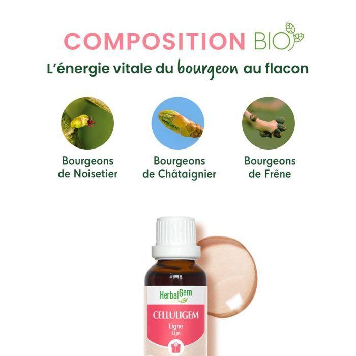 Herbalgem Complexe de Gemmothérapie Celluligem Ligne Bio 30ml