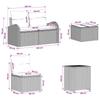Sofa Set 6 pcs Black Poly Rattan and Steel