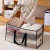 Foldable Quilt Organizer: Transparent, Moisture-Proof Storage Bag with Mesh Design