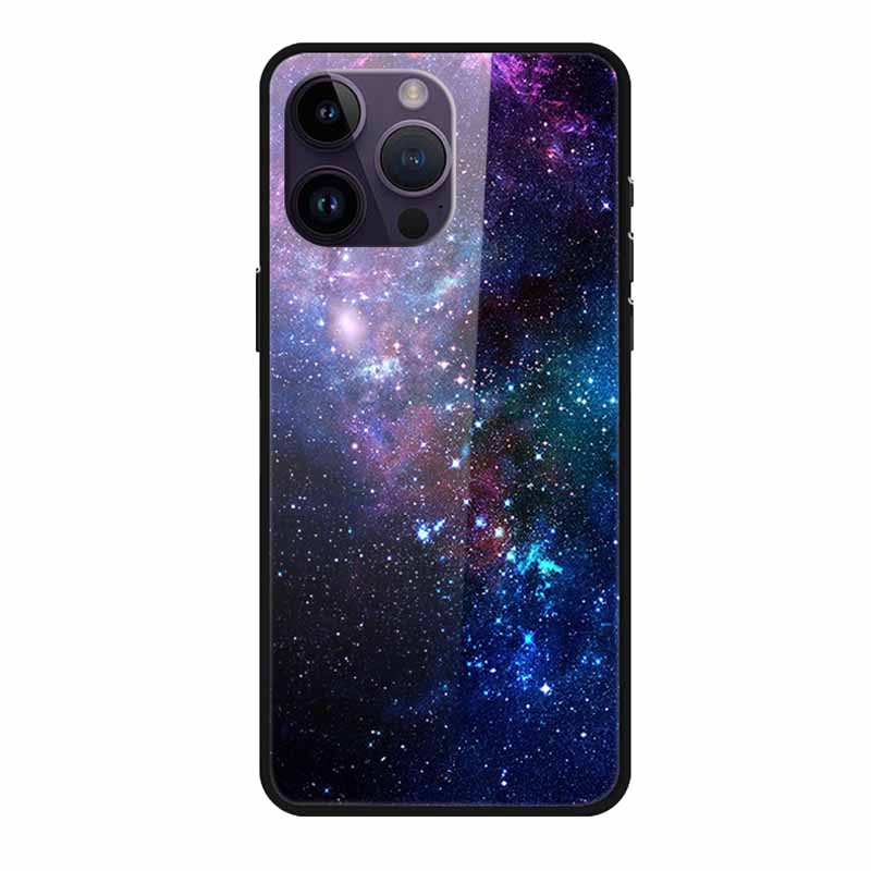 Tempered Glass Case For iphone 15 Pro Max Case Hard Glass Back Cover Soft TPU Bumper For iphone 16 Pro Max Phone Case 16Pro Max