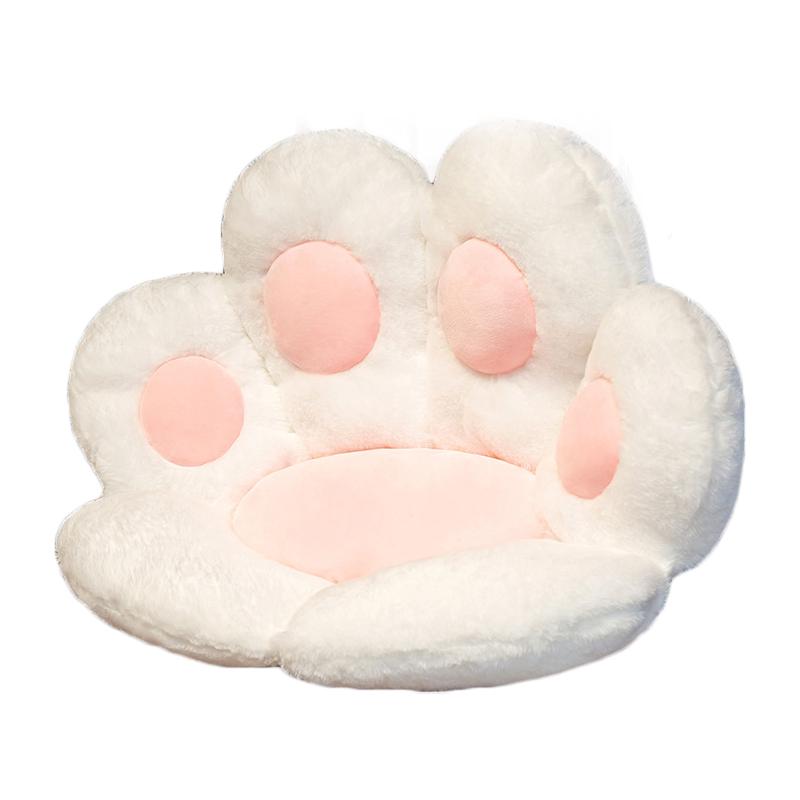 

New Paw Pillow Animal Seat Cushion Stuffed Small Plush Sofa Indoor Floor Home 70x60cm/27.55x23.62in білий