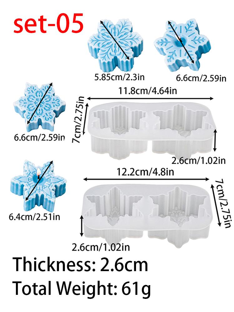 

Christmas Series Silicone Candle Mold DIY Gingerbread Man Elk Snowflake Scented Candles Soap Molds Plaster Resin Crafts Making