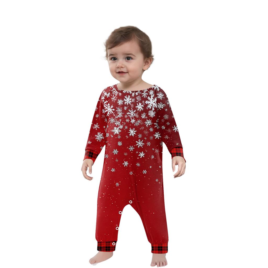 Christmas Prints Family Matching Long Sleeve Tops+Pants Set Family Matching Sets