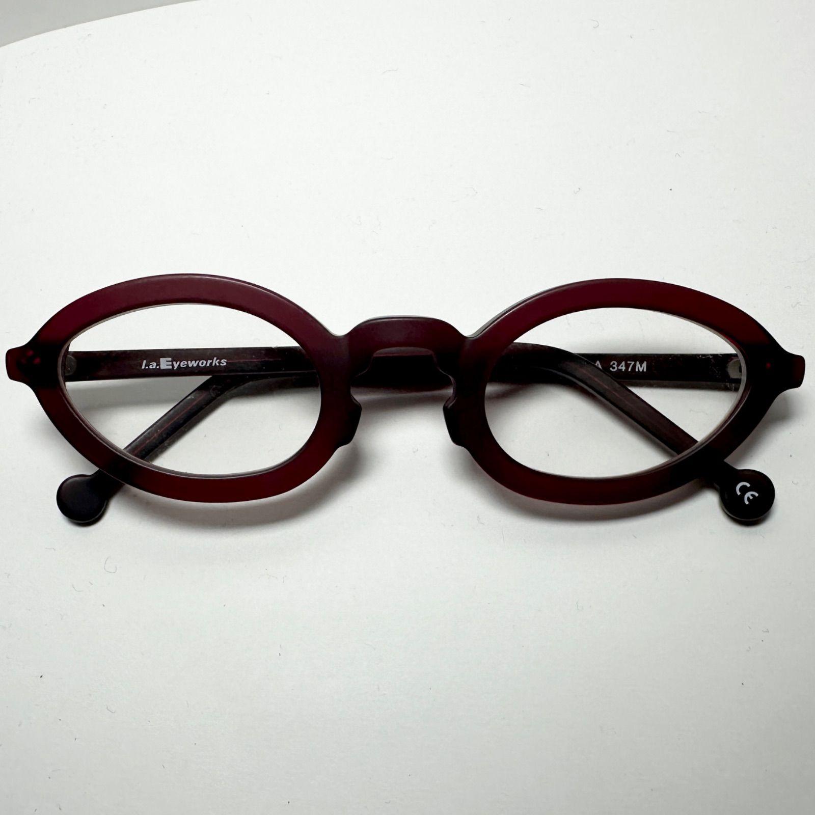 Used Vintage / Unused] 1990s L.A. Eyeworks Glasses US Brand Round Glasses / Vintage Unique