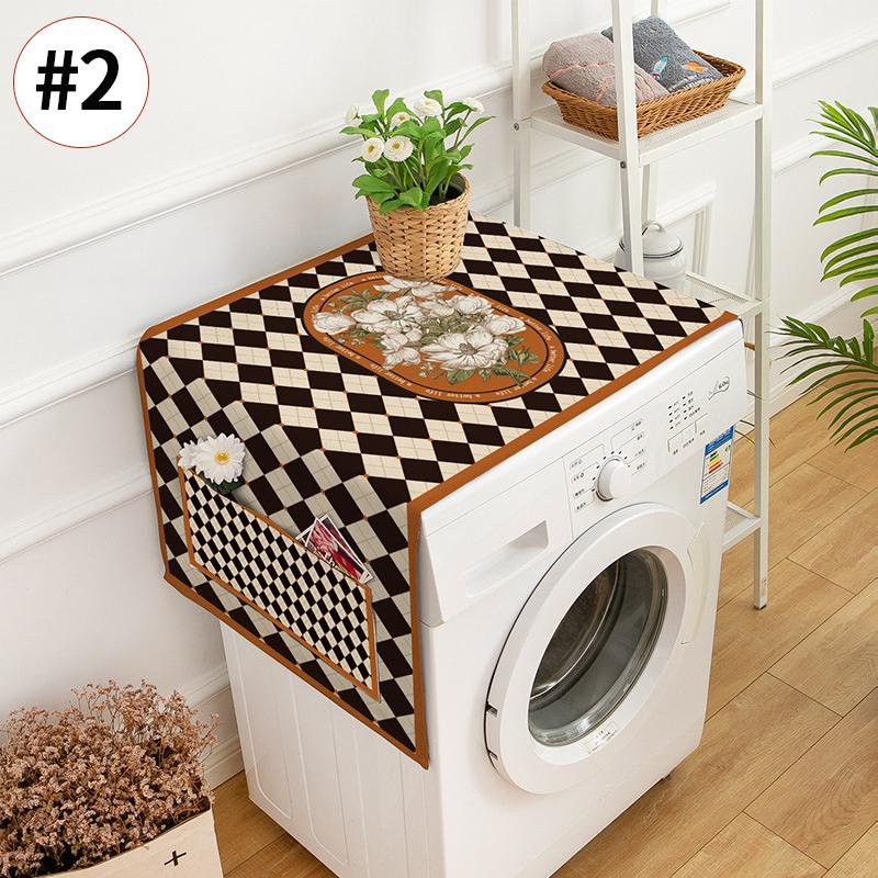

Впитывающие коврики для стиральной машины, ретро-шахматный узор, коврики для кухонной мойки, пылезащитный коврик для сушки, водонепроницаемая ткань для чехла S 35X95cm