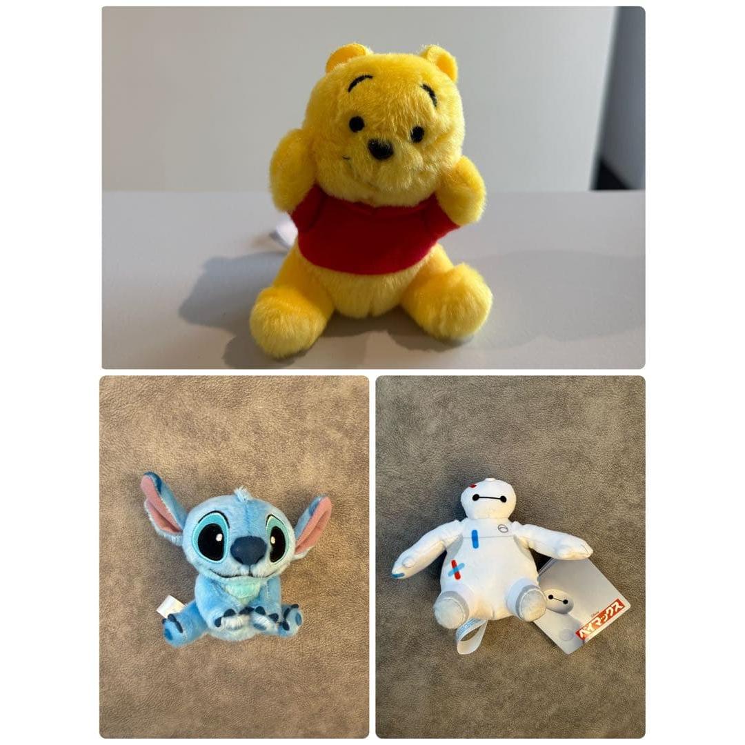 [New and unused] Winnie the Pooh Stitch Baymax Plush Set