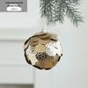 White Petal Foam Christmas Ball Ornament with Flocking Powder - Tree Pendant for Festive Decorations