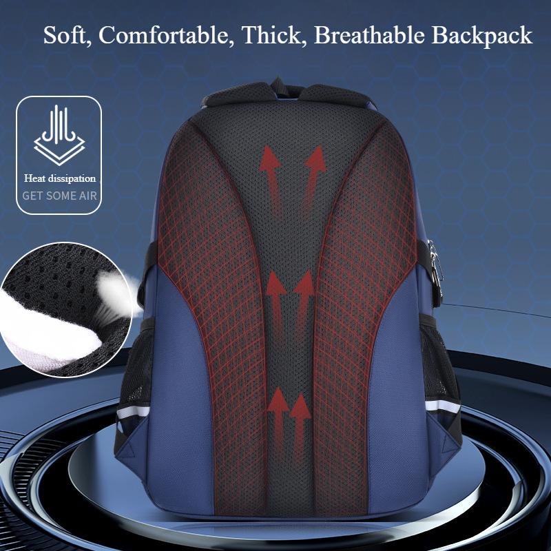 School Open Must Have Children's Backpack New Refrigerator Style Side Door Schoolbag Lightweight Burden Reduce Primary Secondary School Boys' Book Bag