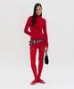 Yunse Layered Turtleneck Top (Red)