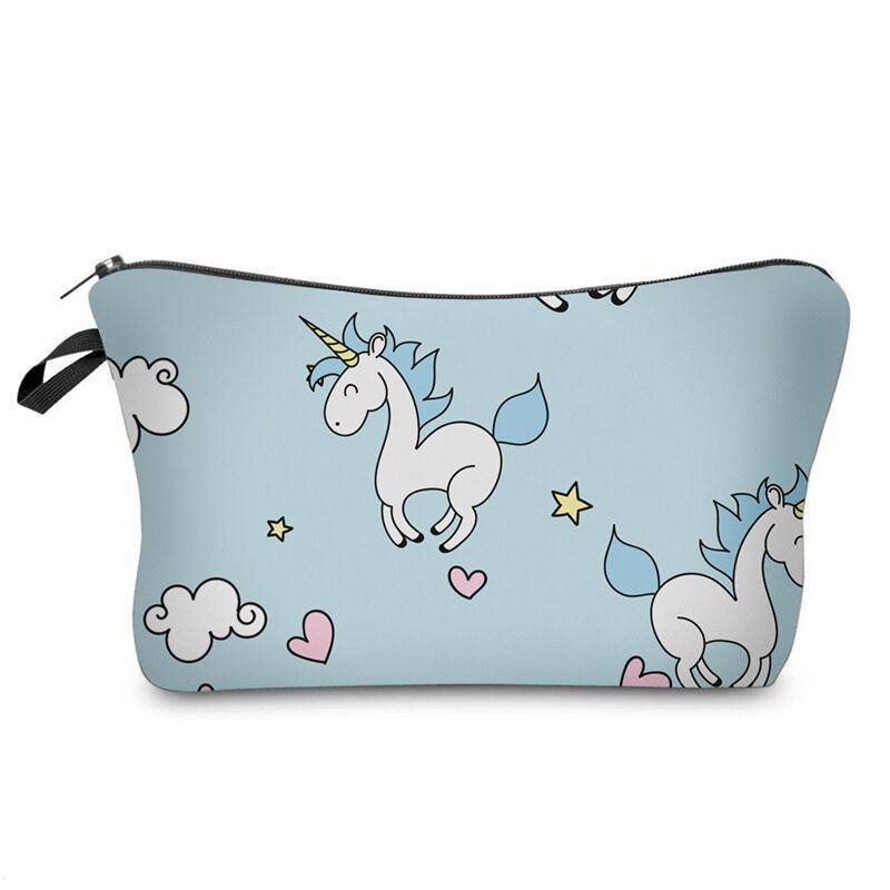 Make Unicorn Up Bag Idea Pencil Case Emoji Cosmetic Travel Girls Ladies Gift  S
