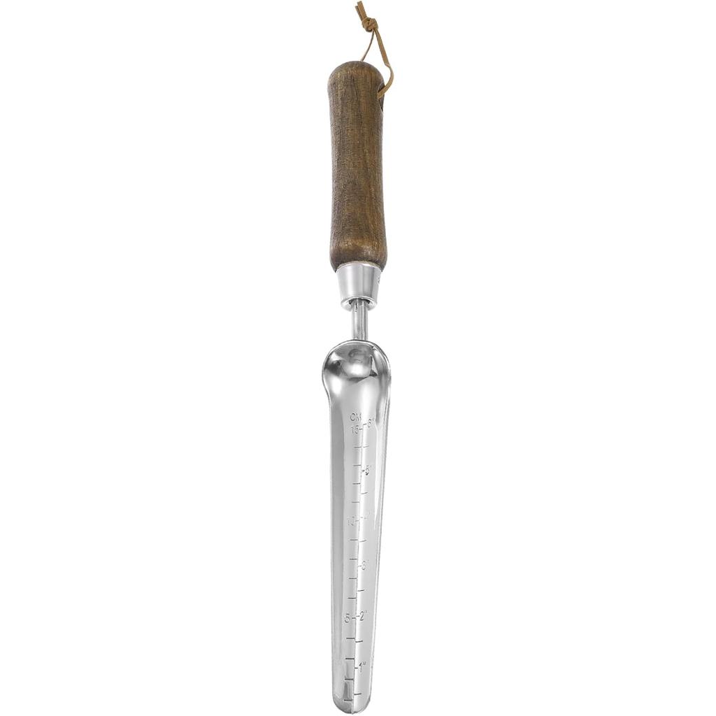 HARFINGTON Seeding Widger 13.6 x 1.26 Stainless Steel Garden Hand Shovel Seed Trowel with Wooden Handle Long & Narrow for Planting Weeding Digging