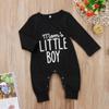 Fashion Newborn Toddler Infant Baby Boys Romper Long Sleeve Jumpsuit Playsuit Little Boy Outfits Black Clothes