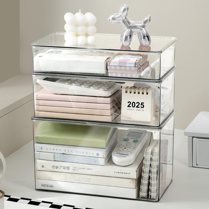 Buch Akten Aufbewahrungsbox Schreibtisch Mehrzweck Transparente Aufbewahrungsbox Kosmetik Organizer Box