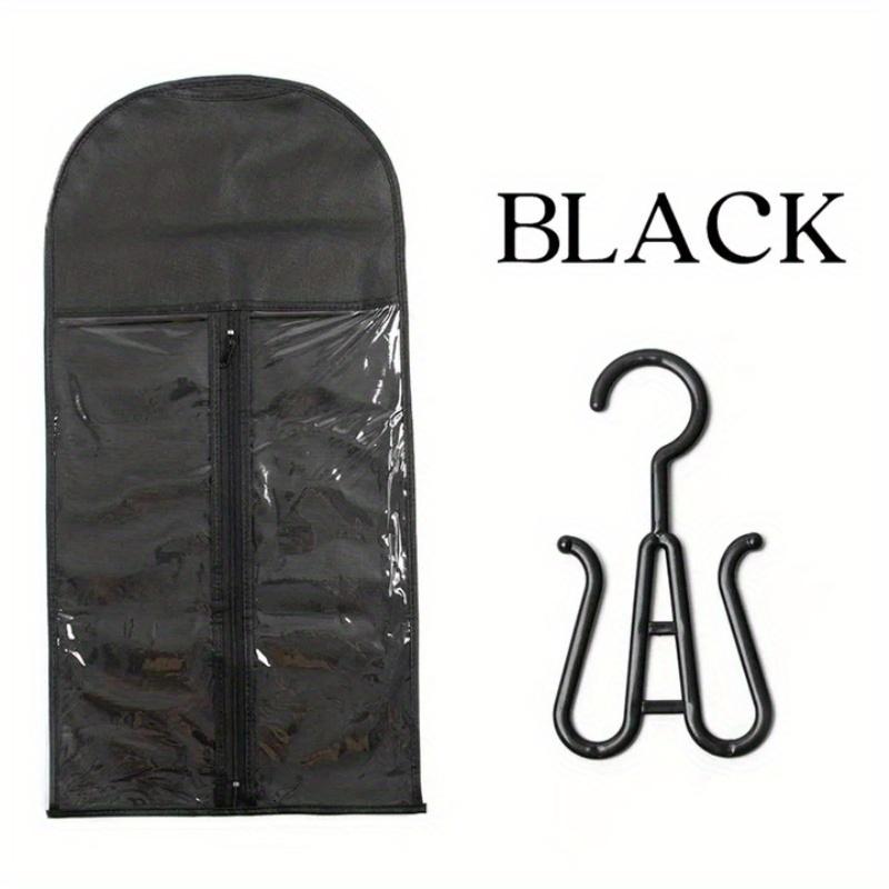 

2 Комплекта Длинная Сумка для Хранения Парика Держатель Чехол Сумка для Хранения Наращенных Волос С Вешалкой Для Парика Сумка для Хранения Наращенных Волос С Вешалкой 2 Sets чёрный