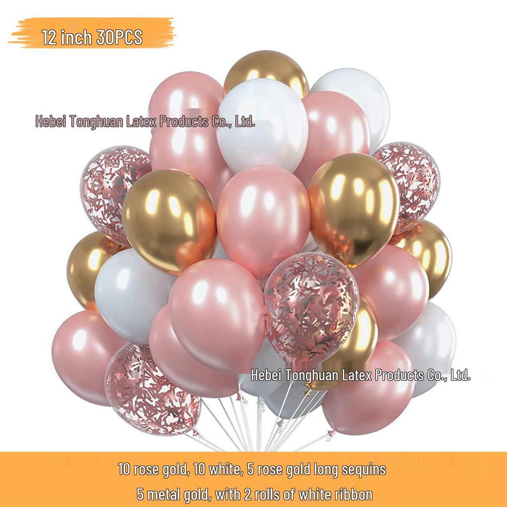 Neues Jahr Matt Glitzer Metallisch Latex Ballon Set für Dekorative Foto Atmosphäre