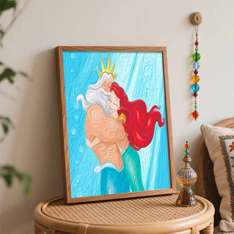 Disney Triton Ariel Painting Kit Home Decor Craft Perfect Gift Idea for Fans