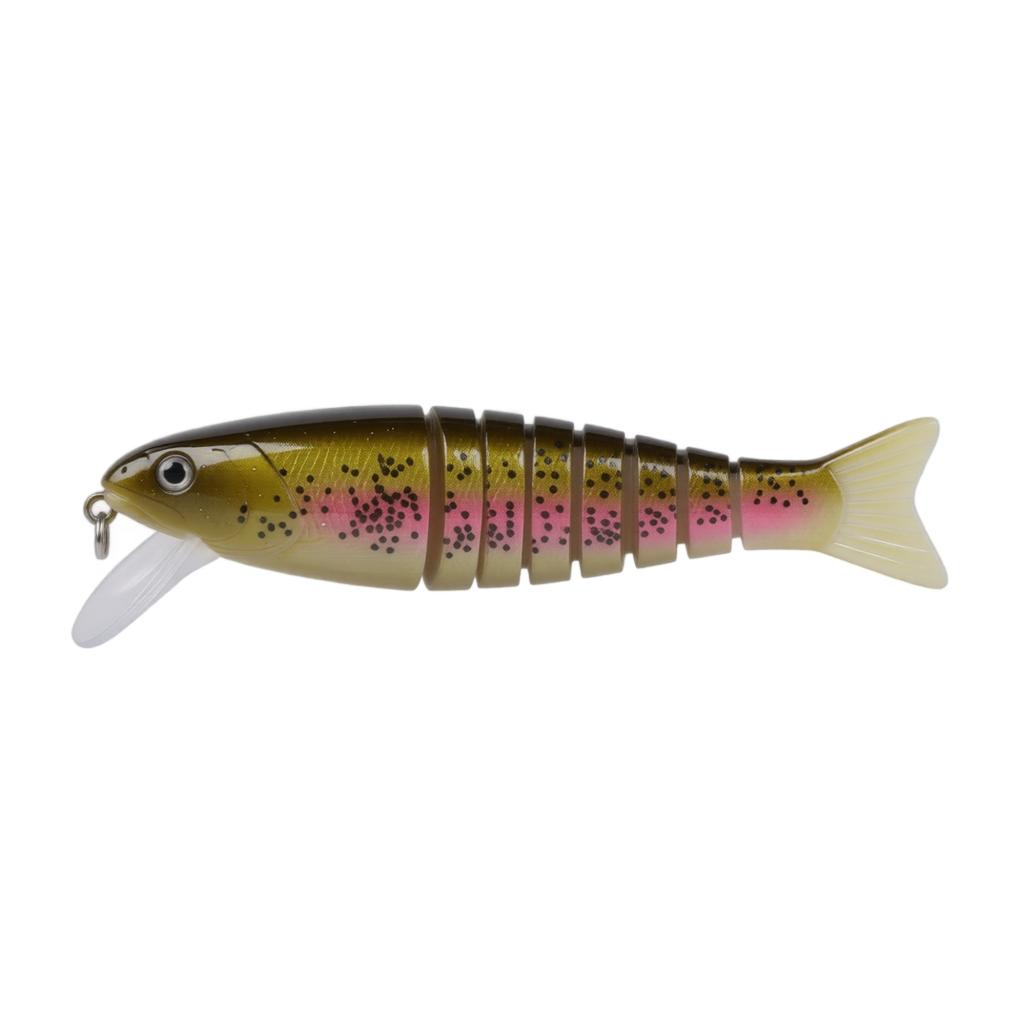 Mehrgelenkiger 7-Segment-Minnow-Köder für das Felsenangeln 10,5 cm 17,3 g mit 6# Haken Künstlicher Hartköder für Süßwasser- und Salzwasserfischerei