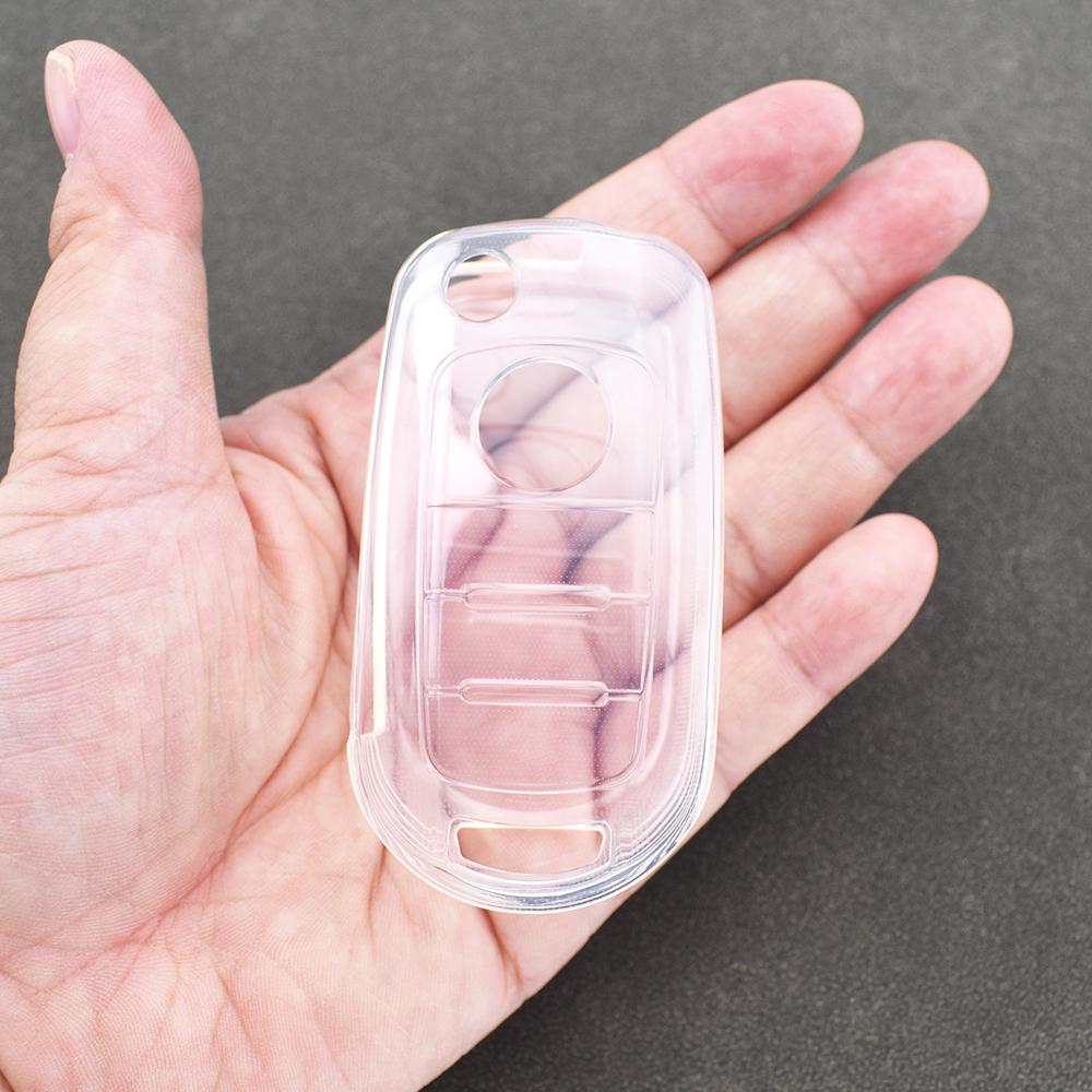 Transparent TPU Shell Fob Car Flip Key Case Cover for Fiat Cronos Egea 500X Toro Egea Toro Nuovo Grazie Tipo for Dodge Neon